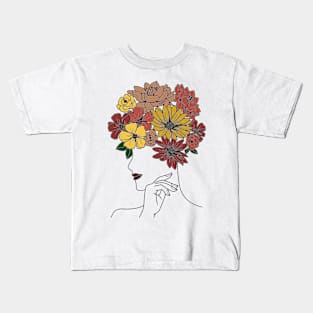 Floral Head Piece Kids T-Shirt